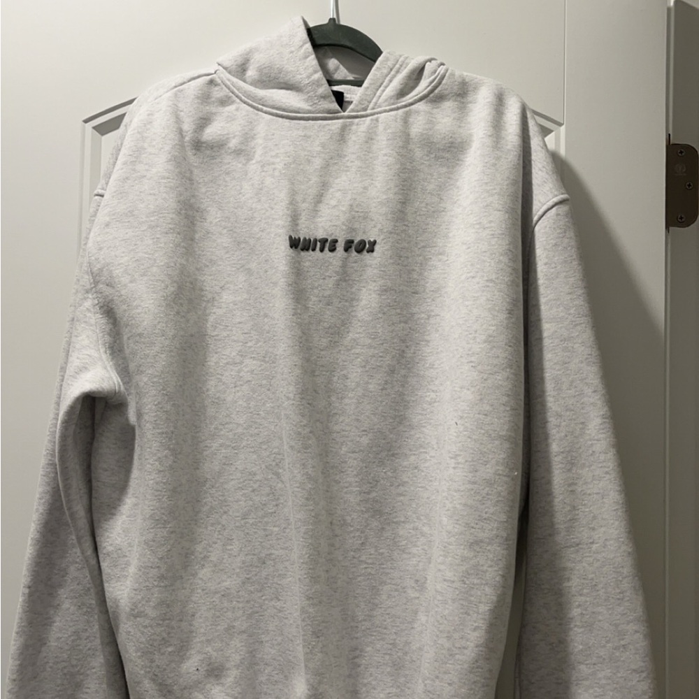 White Fox Gray Sweat Set
